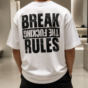 تیشرت اورسایز Break The Rules، رنگ سفید
