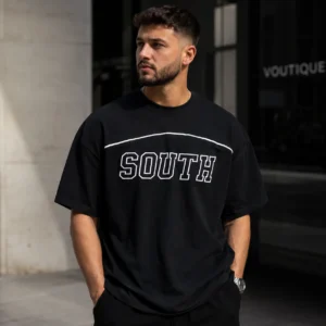 تیشرت خیابانی SOUTH، رنگ مشکی